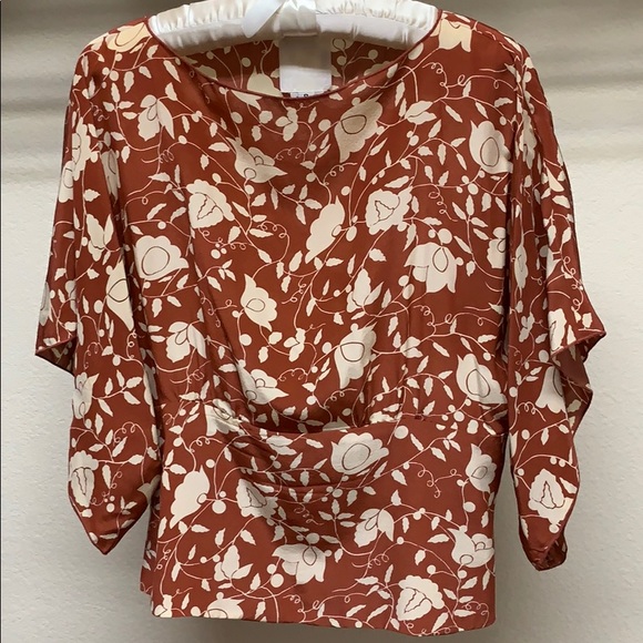 Anna Sui Tops - Anna Sui Silk Floral Kimono Style Blouse